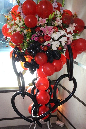 バルーンスタンド花リングス