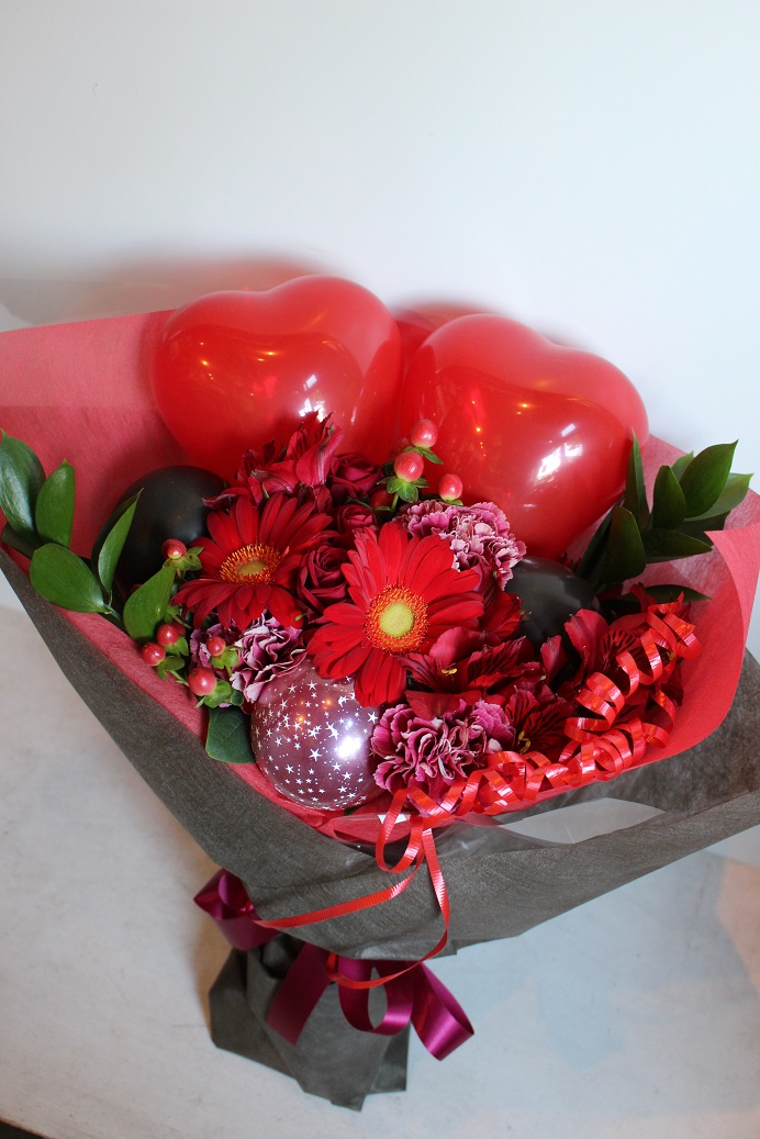 バルーン花束ハートップ