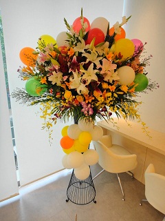 バルーンスタンド花ローバー